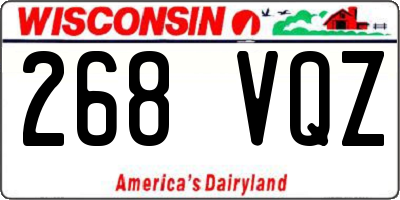 WI license plate 268VQZ