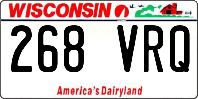 WI license plate 268VRQ