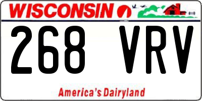 WI license plate 268VRV