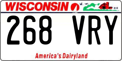 WI license plate 268VRY