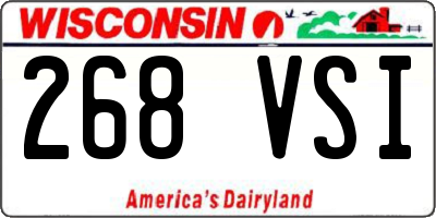WI license plate 268VSI