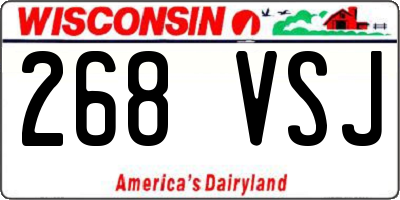 WI license plate 268VSJ