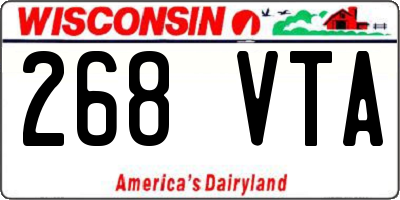 WI license plate 268VTA