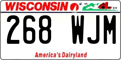 WI license plate 268WJM