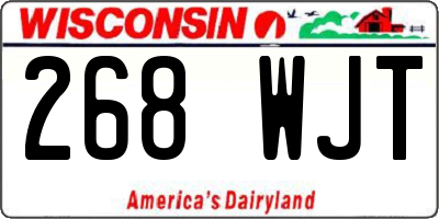 WI license plate 268WJT