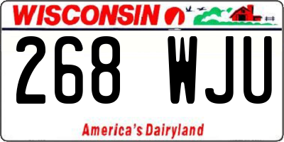 WI license plate 268WJU