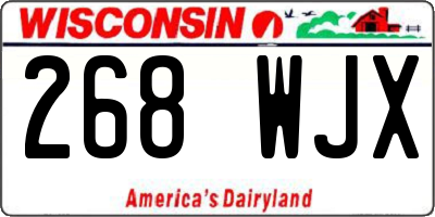 WI license plate 268WJX