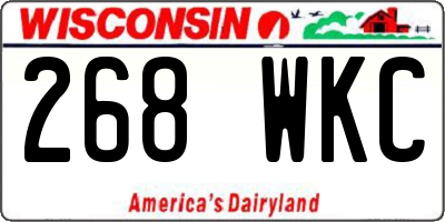 WI license plate 268WKC