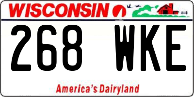 WI license plate 268WKE