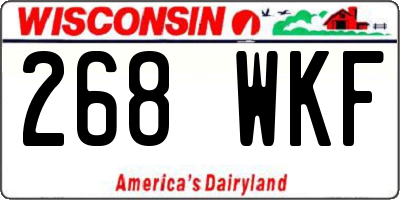 WI license plate 268WKF