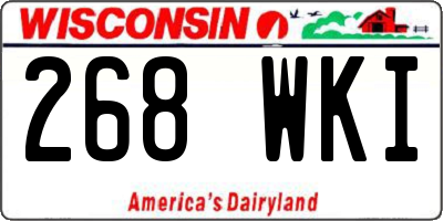 WI license plate 268WKI