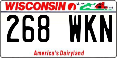WI license plate 268WKN