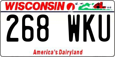 WI license plate 268WKU