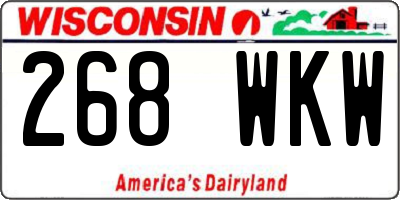 WI license plate 268WKW
