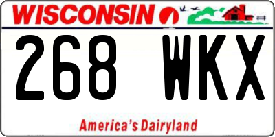 WI license plate 268WKX