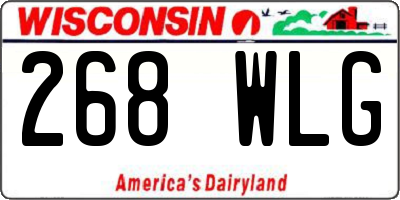 WI license plate 268WLG
