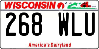 WI license plate 268WLU