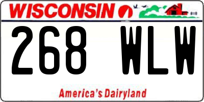 WI license plate 268WLW