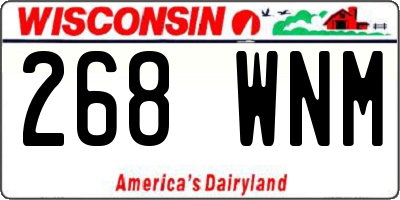 WI license plate 268WNM