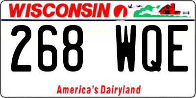 WI license plate 268WQE