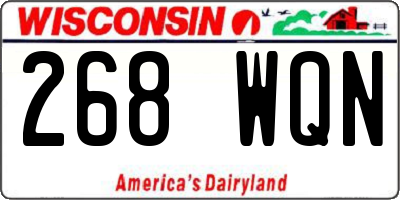 WI license plate 268WQN