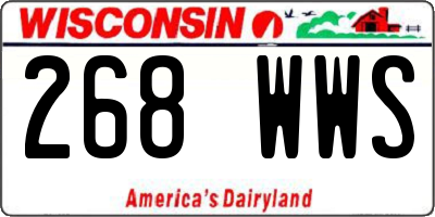 WI license plate 268WWS