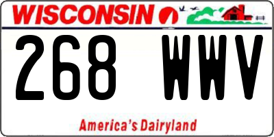 WI license plate 268WWV
