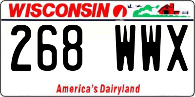 WI license plate 268WWX