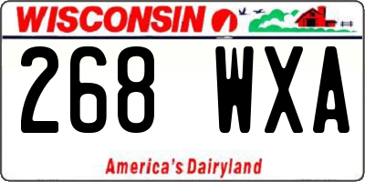 WI license plate 268WXA