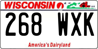 WI license plate 268WXK