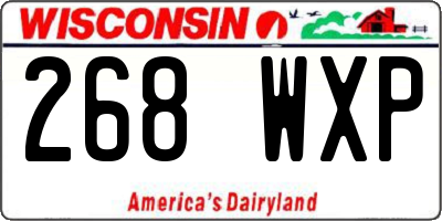 WI license plate 268WXP