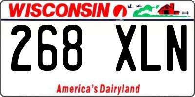 WI license plate 268XLN
