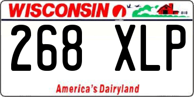 WI license plate 268XLP