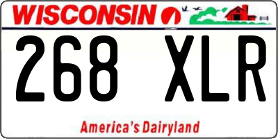 WI license plate 268XLR