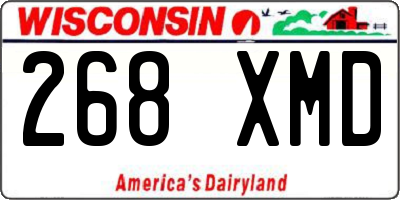 WI license plate 268XMD