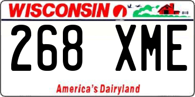 WI license plate 268XME