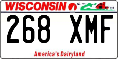 WI license plate 268XMF