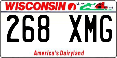 WI license plate 268XMG