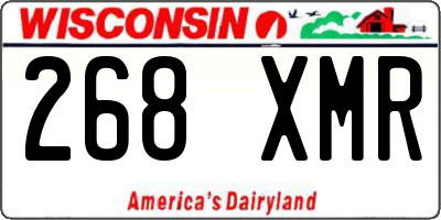 WI license plate 268XMR