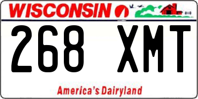 WI license plate 268XMT