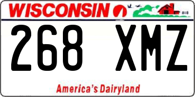 WI license plate 268XMZ