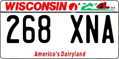WI license plate 268XNA