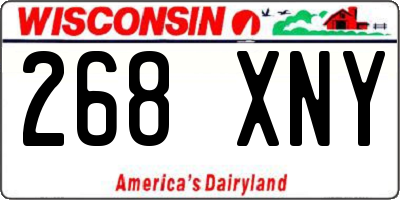 WI license plate 268XNY