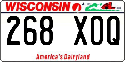 WI license plate 268XOQ