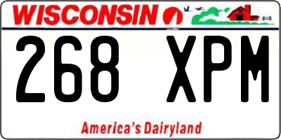 WI license plate 268XPM
