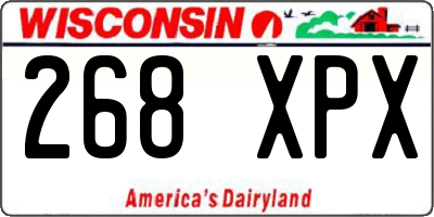WI license plate 268XPX