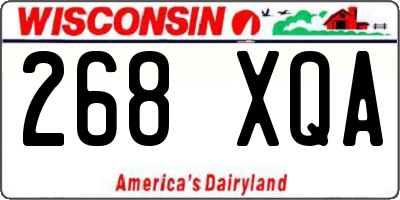 WI license plate 268XQA
