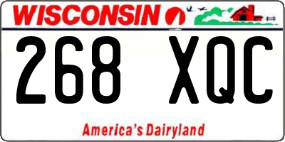 WI license plate 268XQC