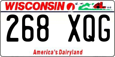 WI license plate 268XQG