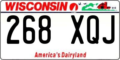 WI license plate 268XQJ